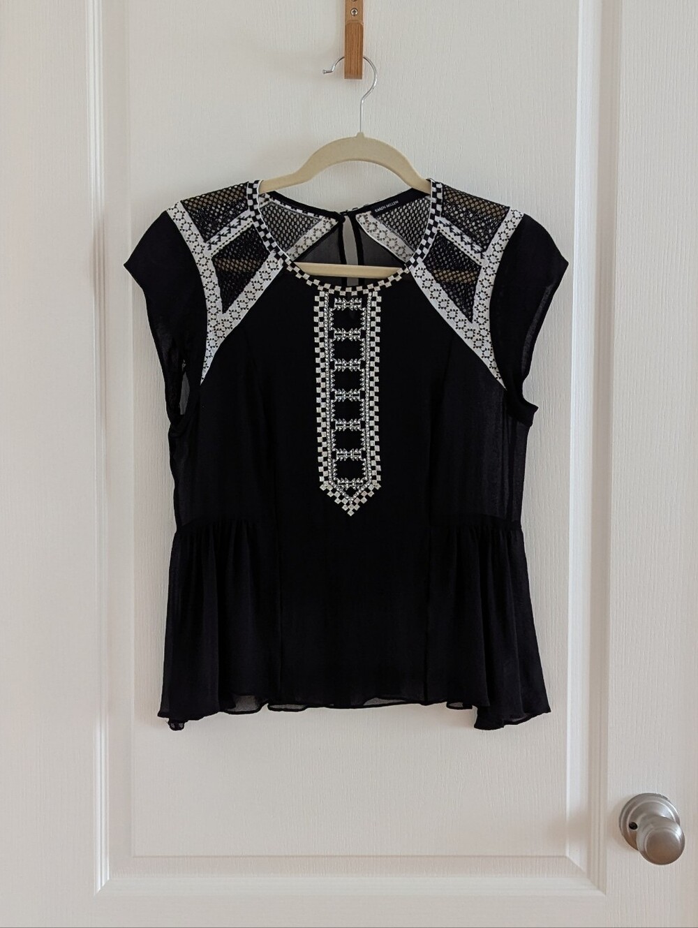 Karen Millen Silk Beaded Blouse US Size 6